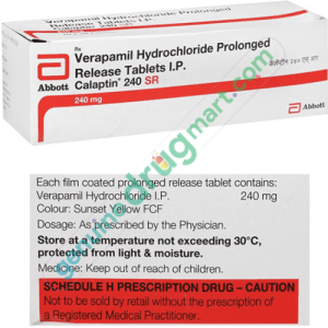 Generic For Verapamil Hcl Sr 240Mg